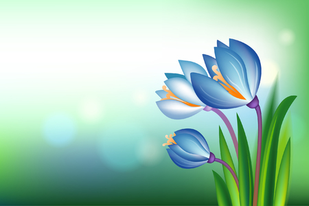 snow flower with backgroundのイラスト素材
