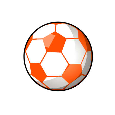 Soccer Ball. Orange ball. Vector illustrationのイラスト素材