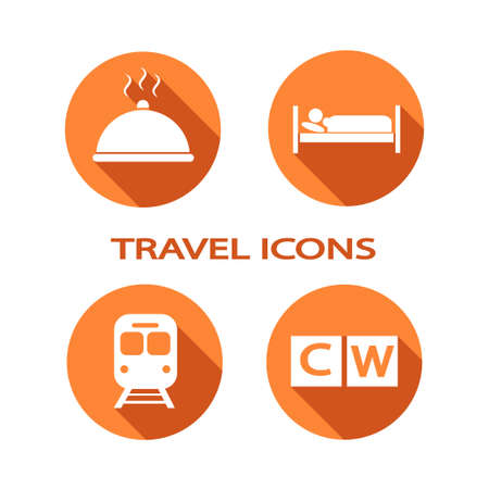 Journey Icons Set. Vector illustration.のイラスト素材