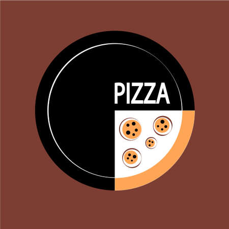 Logo of the pizzeria. Pizza. Vector.のイラスト素材