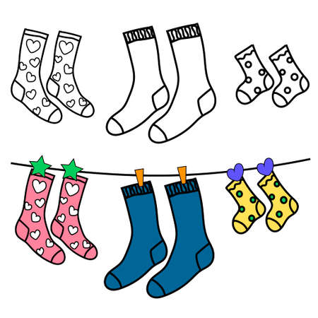 Socks set illustration.のイラスト素材