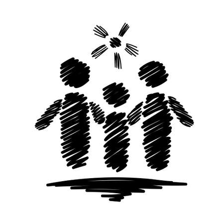 Logo of the family. A family.のイラスト素材