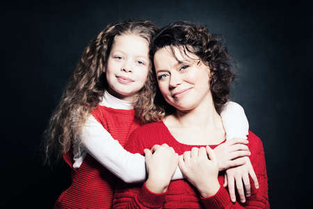 Embracing Mother and Childの写真素材