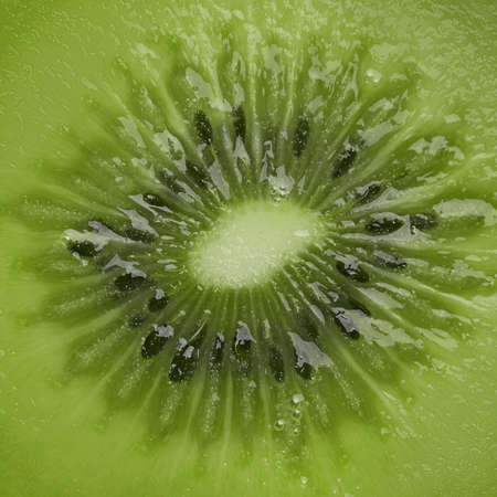 Kiwi, macro - green fruit, backgroundの写真素材