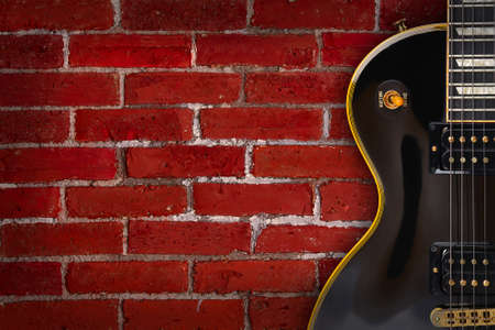 Guitar on grunge backgroundの写真素材