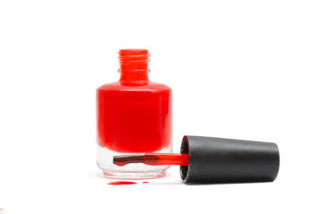 nail polish isolated on whiteの写真素材