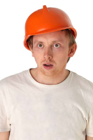 Shocked and surprised man. Male faceの写真素材