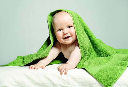 Smiling Baby, Parental Care Conceptの写真素材