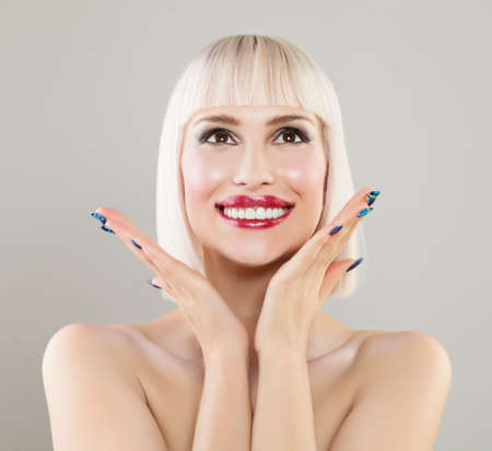 Young Female Face. Healthy Woman Smilingの写真素材