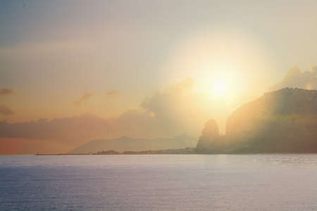 Terracina sunset, Latina, Italy. Italian landscapeの写真素材