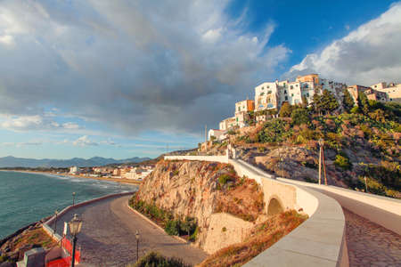 Panoramic view of Sperlonga. City in Lazio near Rome.の写真素材