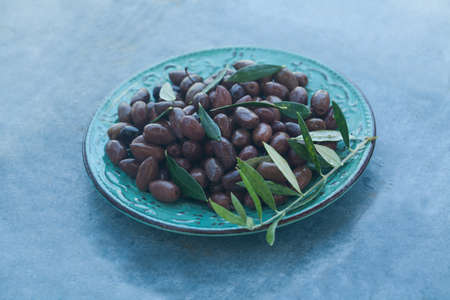 Authentic organic food. Olives Italian delishesの写真素材
