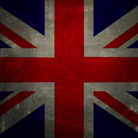 Vintage square flag of United Kingdomの写真素材