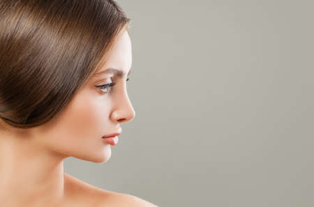 Young perfect woman. Female profileの写真素材