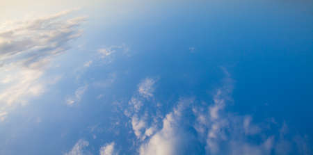 Fluffy Clouds In Blue Sky. Background From Clouds.の写真素材