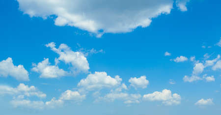 Fluffy Clouds In Blue Sky. Background From Clouds.の写真素材