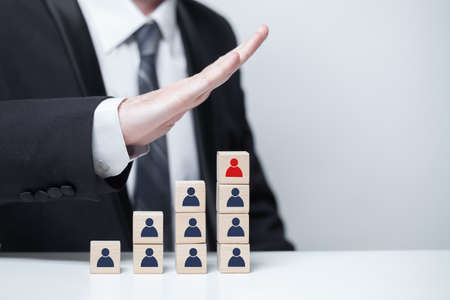 Leadership, team, business, teamwork and human resource management concept