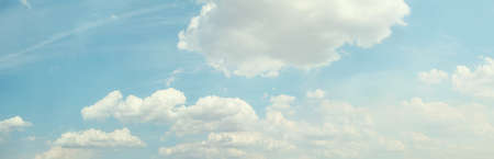 sky background. white clouds in blue sky