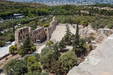 Ancient theater in Greece, Athnesの写真素材