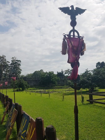 Ancient Roman Eagle Standard in Fortressの写真素材