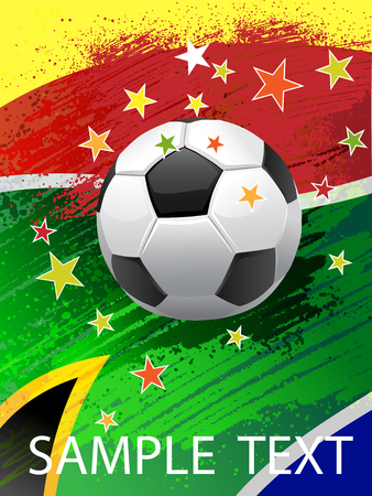 Poster for the World Cup in South Africa. Vector. Saved as EPS 10.のイラスト素材