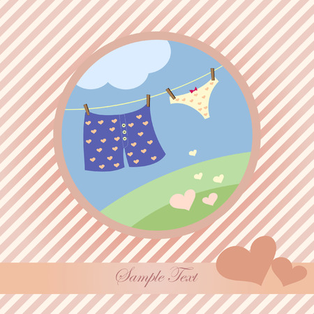 Abstract composition with humor on love.のイラスト素材