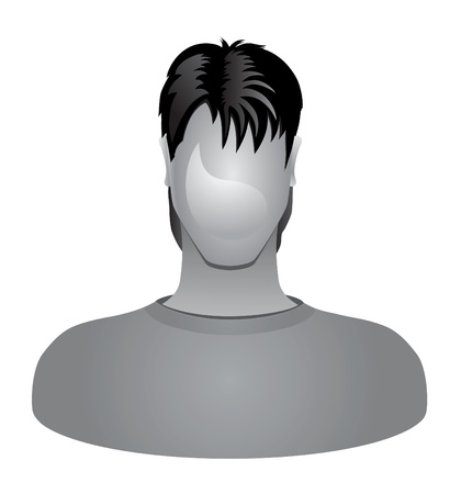 Image of young men can be used as an icon. Vector.のイラスト素材