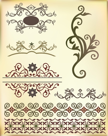 Band from Arabic floral ornament  Vectorのイラスト素材