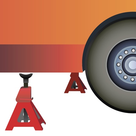 Image jack for repairs on a white background のイラスト素材