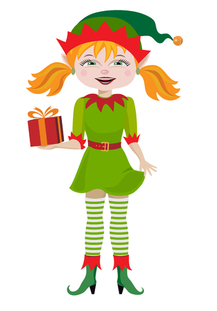 Beautiful blonde woman in Elf clothingのイラスト素材
