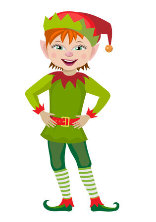 Vector illustration. Elf for the Christmas holiday.のイラスト素材