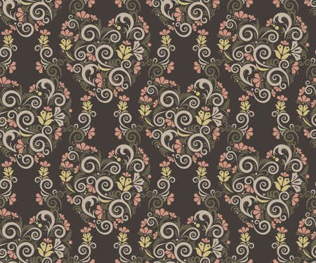 Vector ornamental hand drawing decorative background. Ethnic seamless pattern ornament. Vector pattern.のイラスト素材