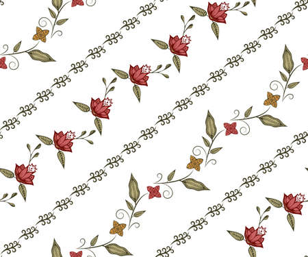 Vector ornamental hand drawing decorative background. Ethnic seamless pattern ornament. Vector pattern.のイラスト素材