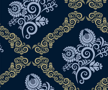 Vector ornamental hand drawing decorative background. Ethnic seamless pattern ornament. Vector pattern.のイラスト素材