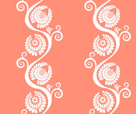 Vector ornamental hand drawing decorative background. Ethnic seamless pattern ornament. Vector pattern.のイラスト素材