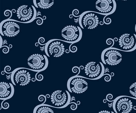 Vector ornamental hand drawing decorative background. Ethnic seamless pattern ornament. Vector pattern.のイラスト素材
