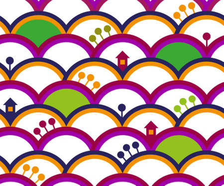 abstract children vector patternのイラスト素材