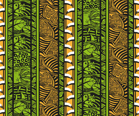 Vector ornamental hand drawing decorative background. Ethnic seamless pattern ornament. Vector pattern.のイラスト素材