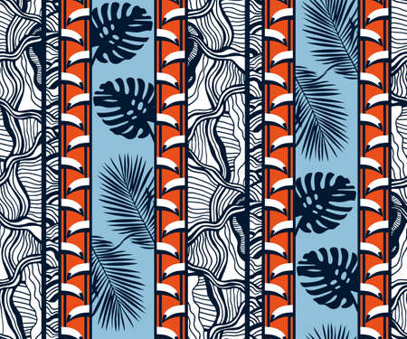 Vector ornamental hand drawing decorative background. Ethnic seamless pattern ornament. Vector pattern.のイラスト素材