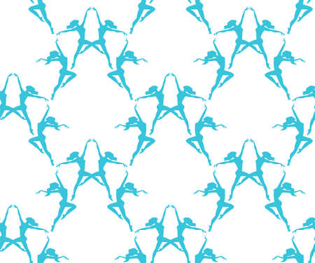 Ballet dancers seamless pattern. Vector background with ballerinas. Print for textile, cloth, wallpaper, scrapbookingのイラスト素材