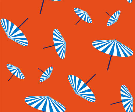 Seamless summer beach pattern. Hello Summer, holiday concept. Pop art. Summer holiday. Vector...