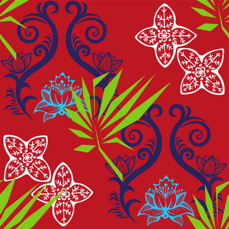 Vector ornamental decorative background. Ethnic seamless pattern ornament. Vector pattern.