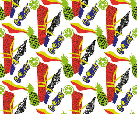 Vector decoration seamless pattern, colorful design, vector illustration