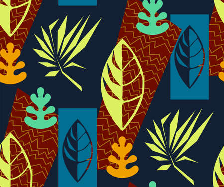 Abstract seamless pattern. Creative background with geometric figures. Funny wallpaper for textile...