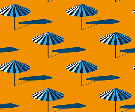 Seamless summer beach pattern. Hello Summer, holiday concept. Pop art. Summer holiday. Vector seamless pattern illustrationのイラスト素材
