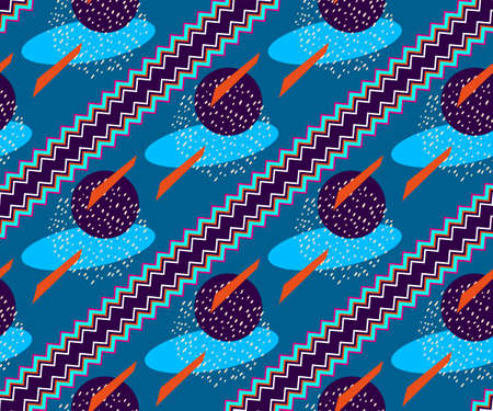 Abstract seamless pattern. Creative background with geometric figures. Funny wallpaper for textile...