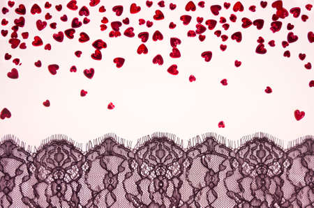 red heart confetti background wedding romance