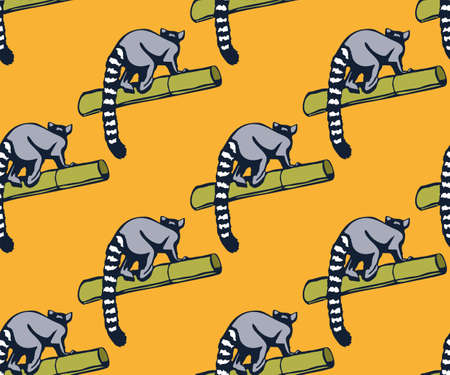 Vector background hand drawn exotic wild animals. Hand drawn ink illustration. Modern ornamental...