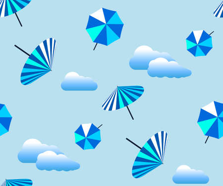 Seamless summer beach pattern. Hello Summer, holiday concept. Pop art. Summer holiday. Vector seamless pattern illustrationのイラスト素材
