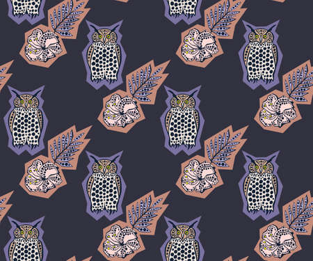 Seamless pattern with Hand drawn wild vine grapes ornamental decorative background. Vector pattern. Print for textile, cloth, wallpaper, scrapbookingのイラスト素材